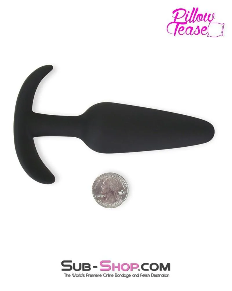 Black Long Silicone Anal Butt Plug for Sissy Training