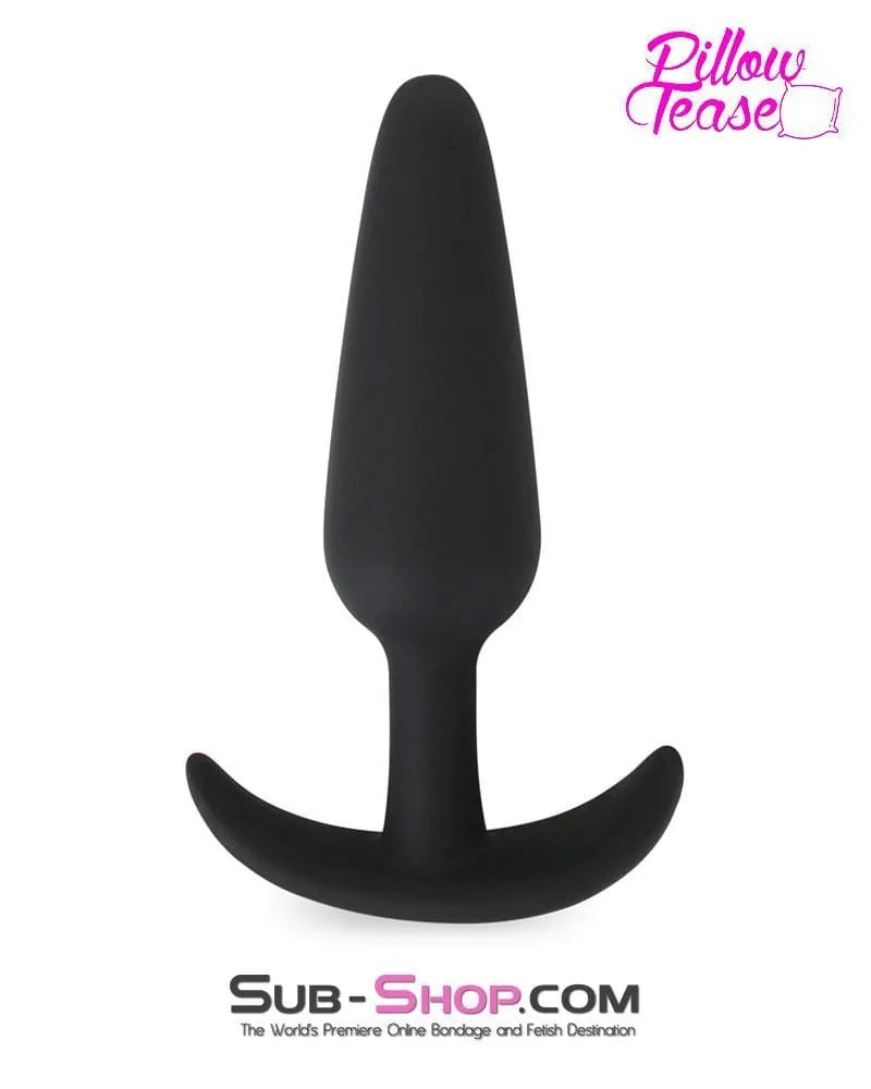 Black Long Silicone Anal Butt Plug for Sissy Training