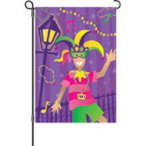 28 in. Mardi Gras House Flag - Mardi Gras Time