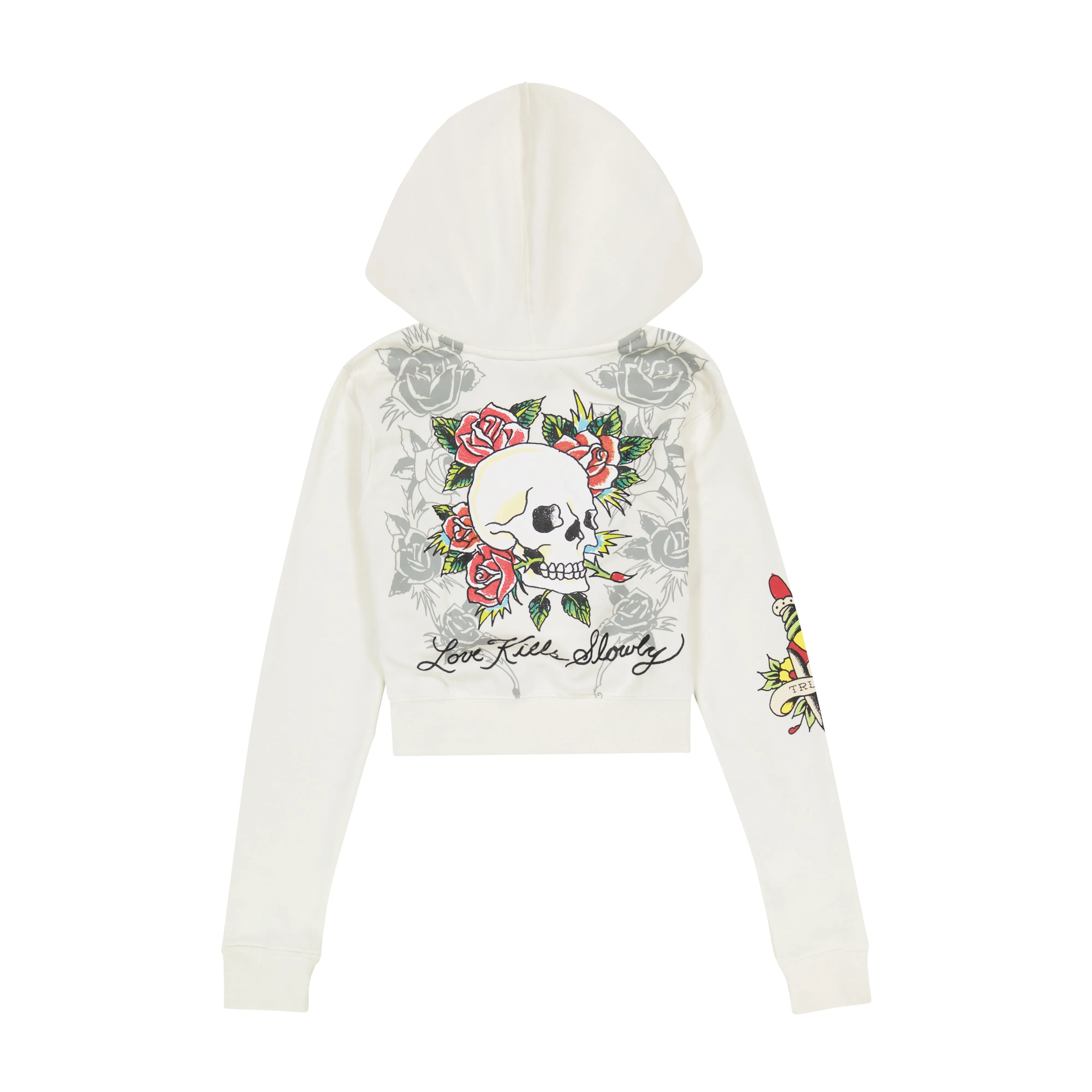 3 Hearts Cropped Hoodie