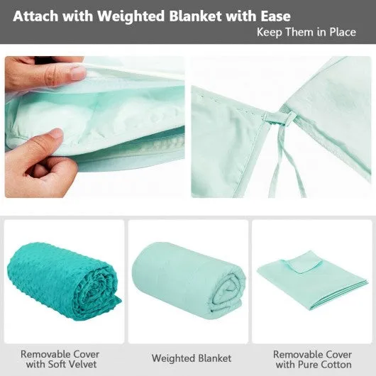 3 Piece 7lbs Heavy Weighted Blanket-Green