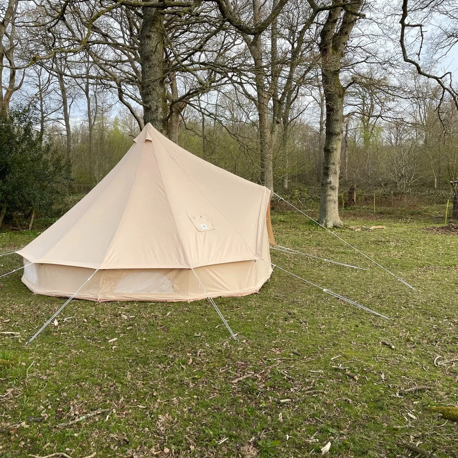 5m Bell Tent Fireproof With Stove Hole & Flap