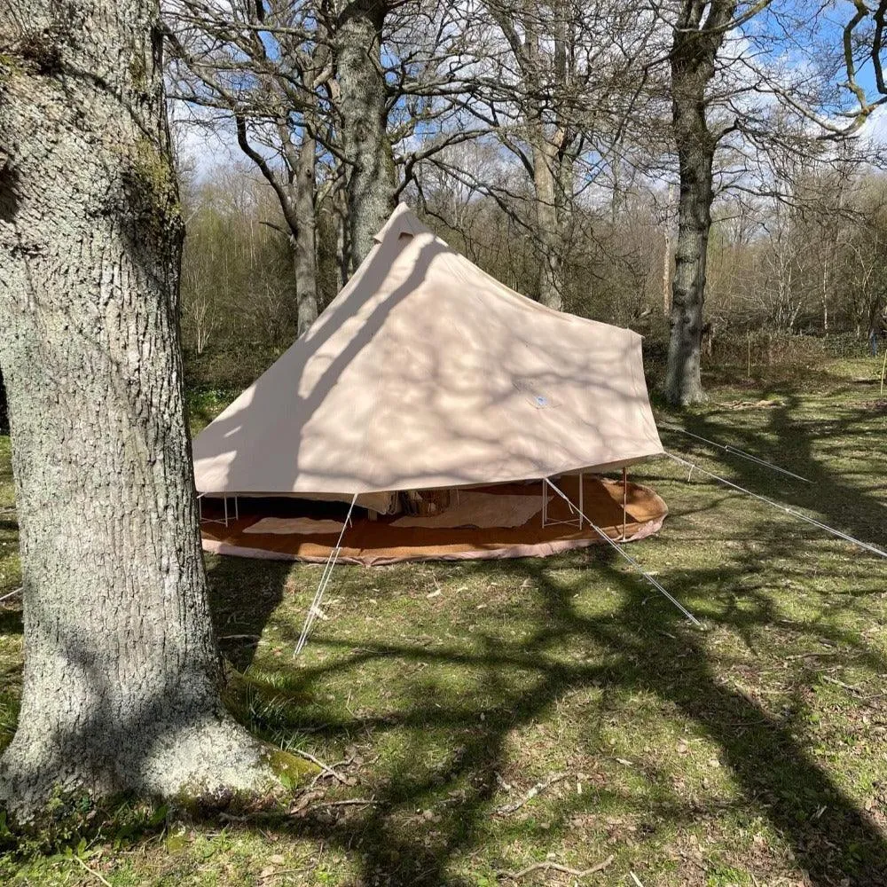 5m Bell Tent Fireproof With Stove Hole & Flap