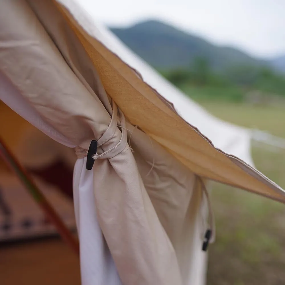 5m Bell Tent Fireproof With Stove Hole & Flap