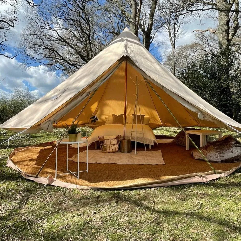 5m Bell Tent Fireproof With Stove Hole & Flap