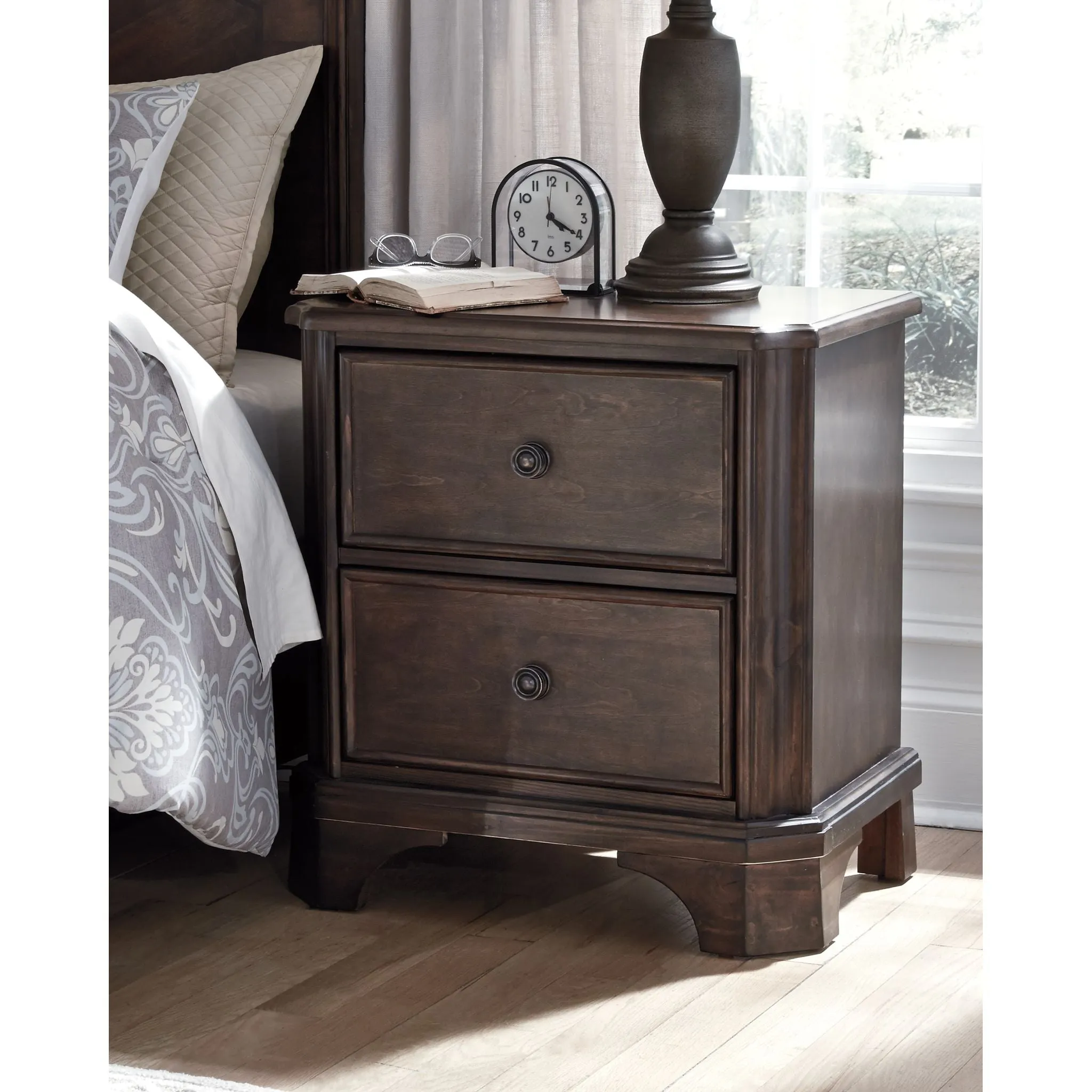 Adinton Two Drawer Nightstand