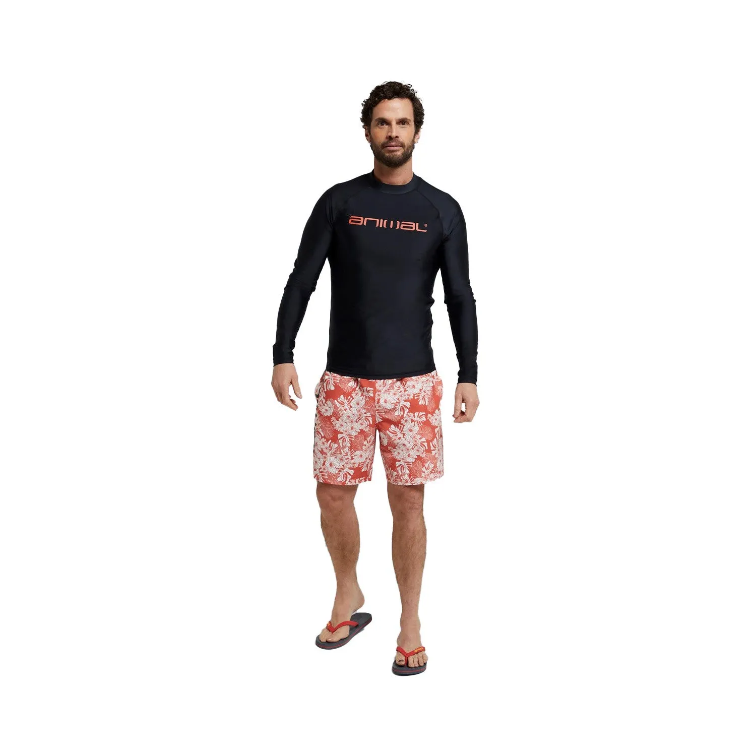 Animal Mens Sonny Logo Rash Guard