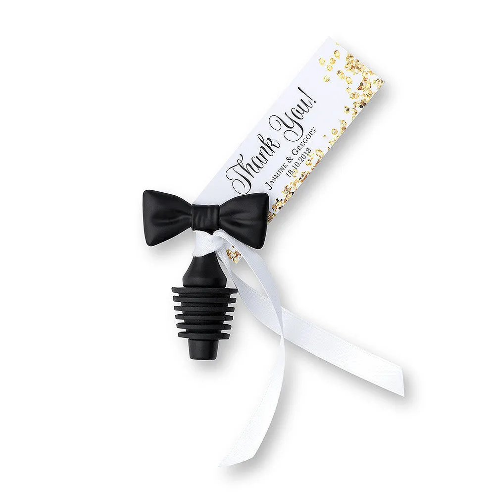 Black Bow Tie Bottle (Pack of 6)