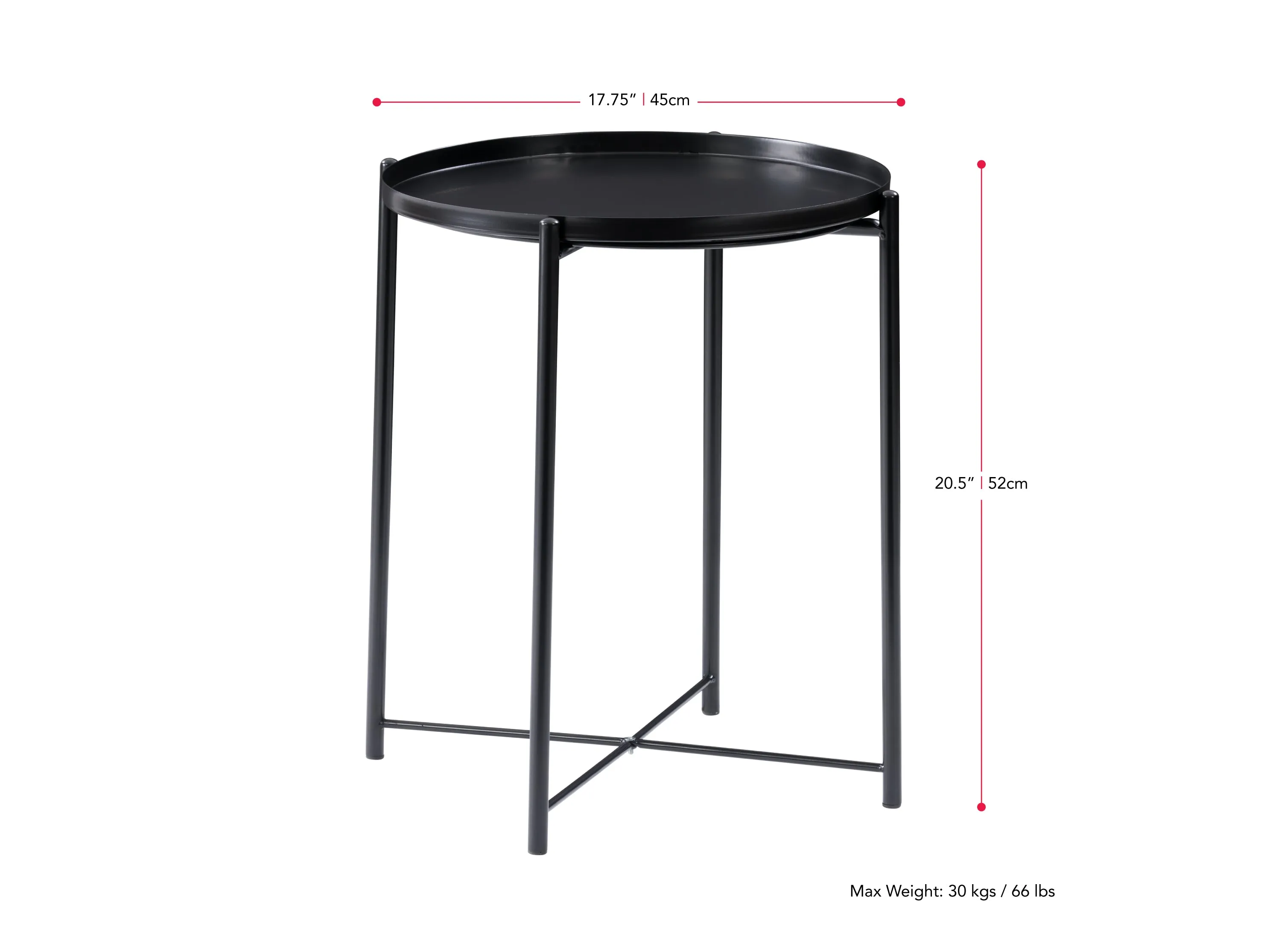 Black Metal Side Table