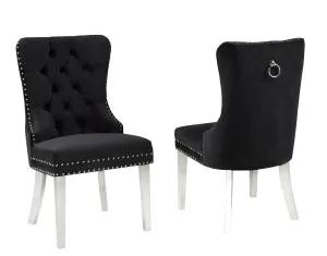 Black/Chrome Dining Chairs