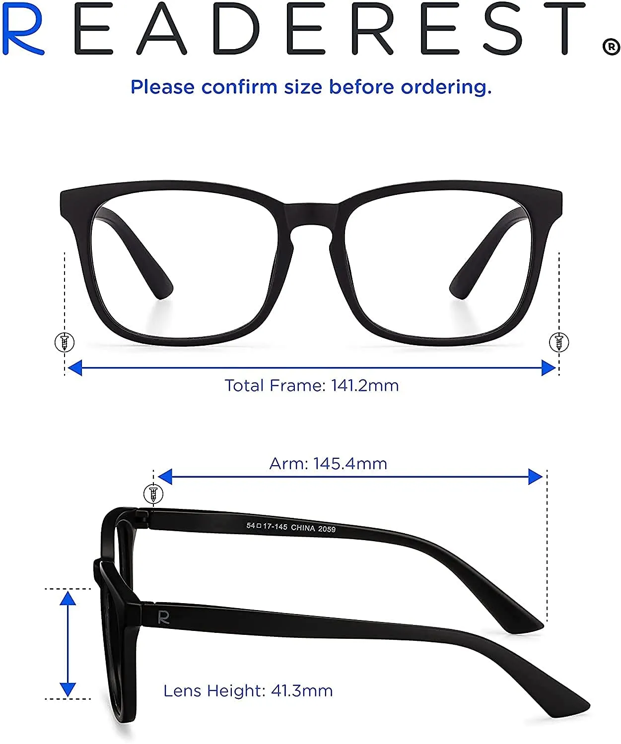 Blue-Light-Blocking-Reading-Glasses-Black-0-00-Magnification-Computer-Glasses