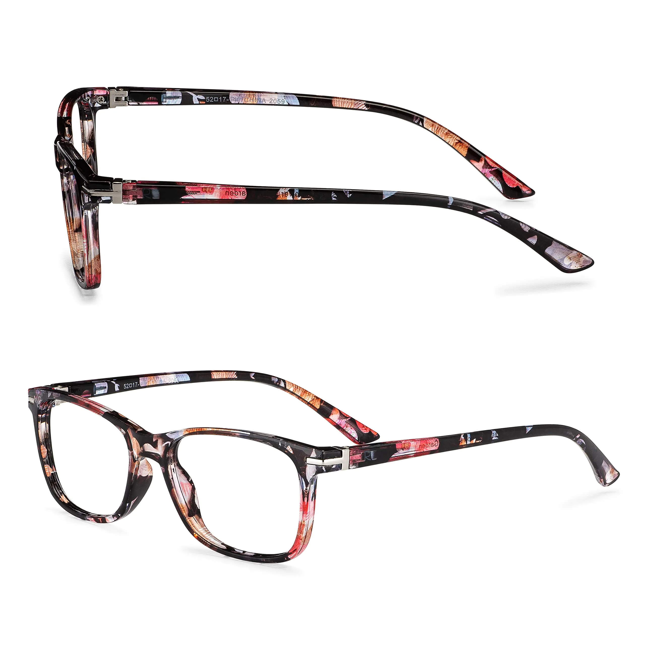 Blue-Light-Blocking-Reading-Glasses-Floral-3-00-Magnification-Computer-Glasses