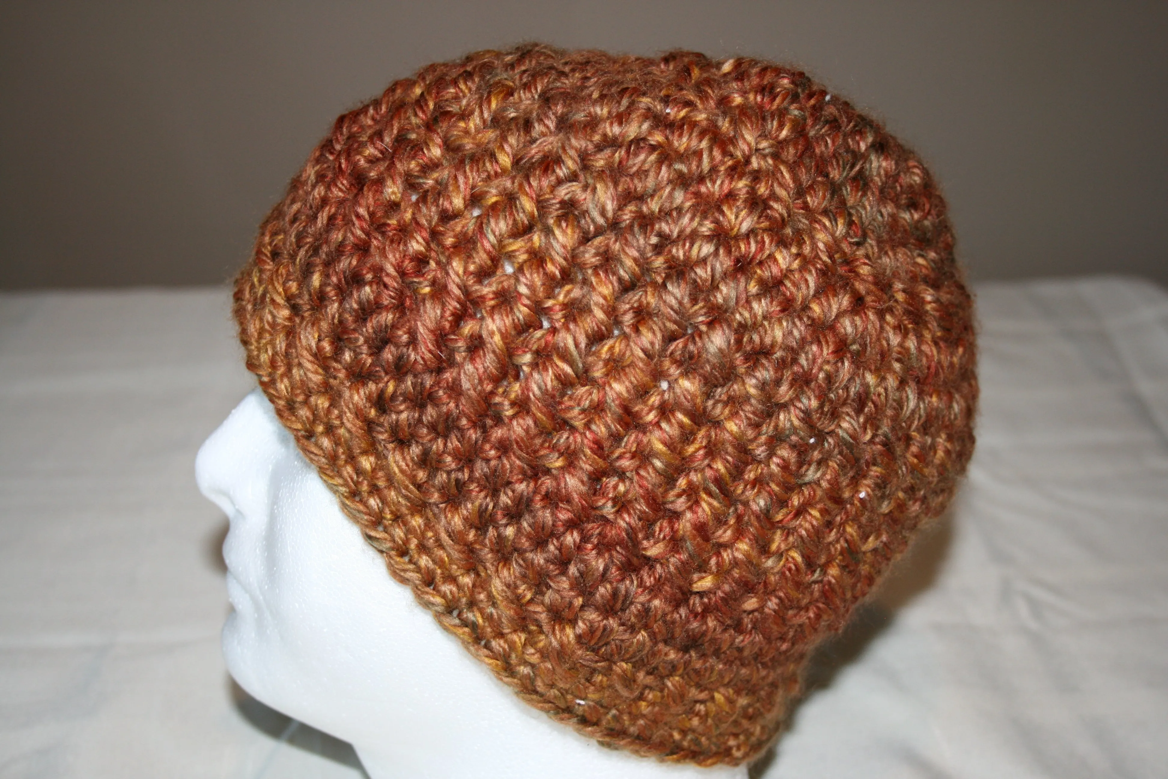 Crochet Hat in Warm Earth Colors