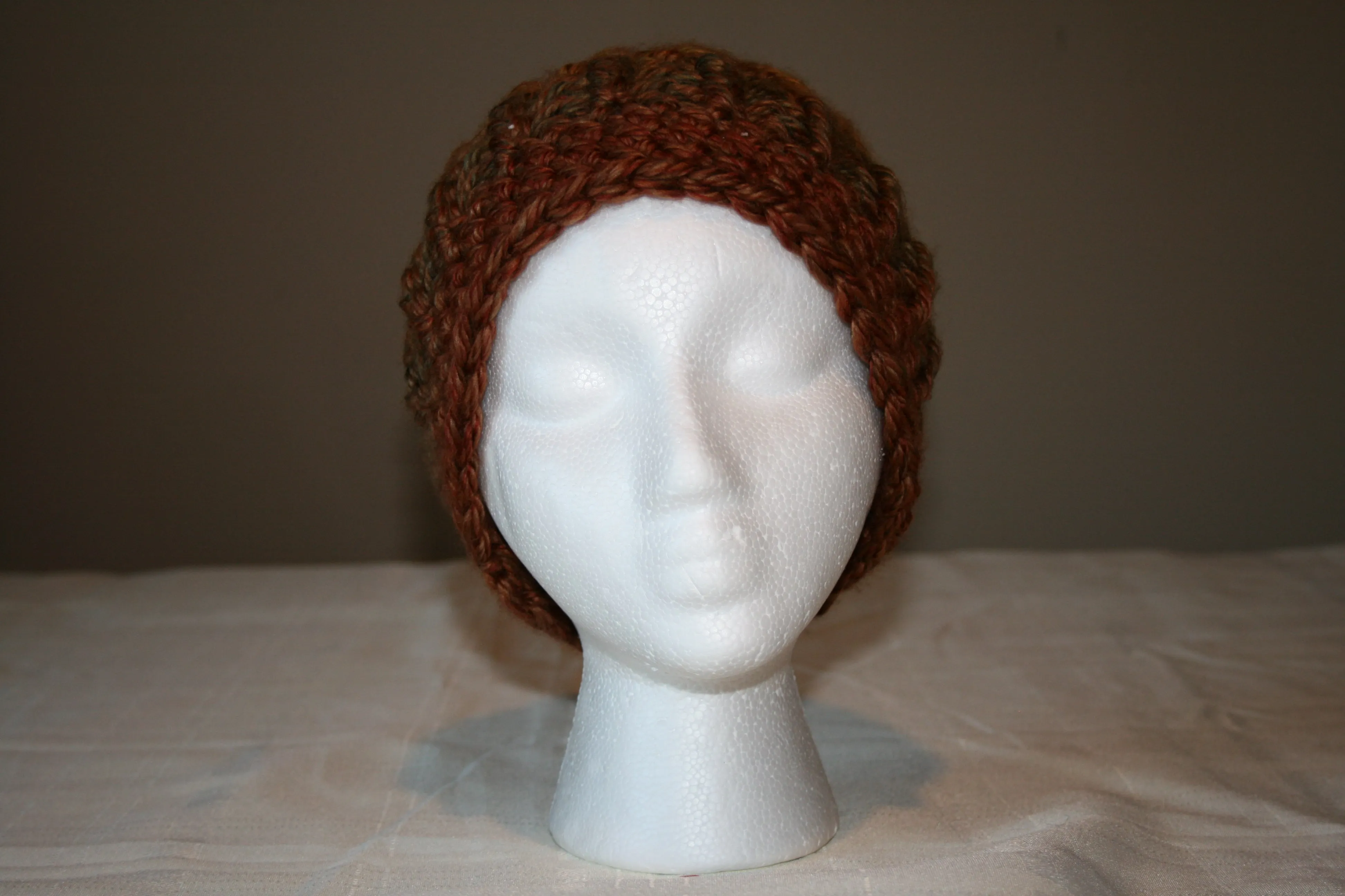 Crochet Hat in Warm Earth Colors