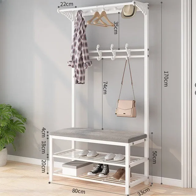 Entry Organizer Coat Hanger Elegant Shoe Rack