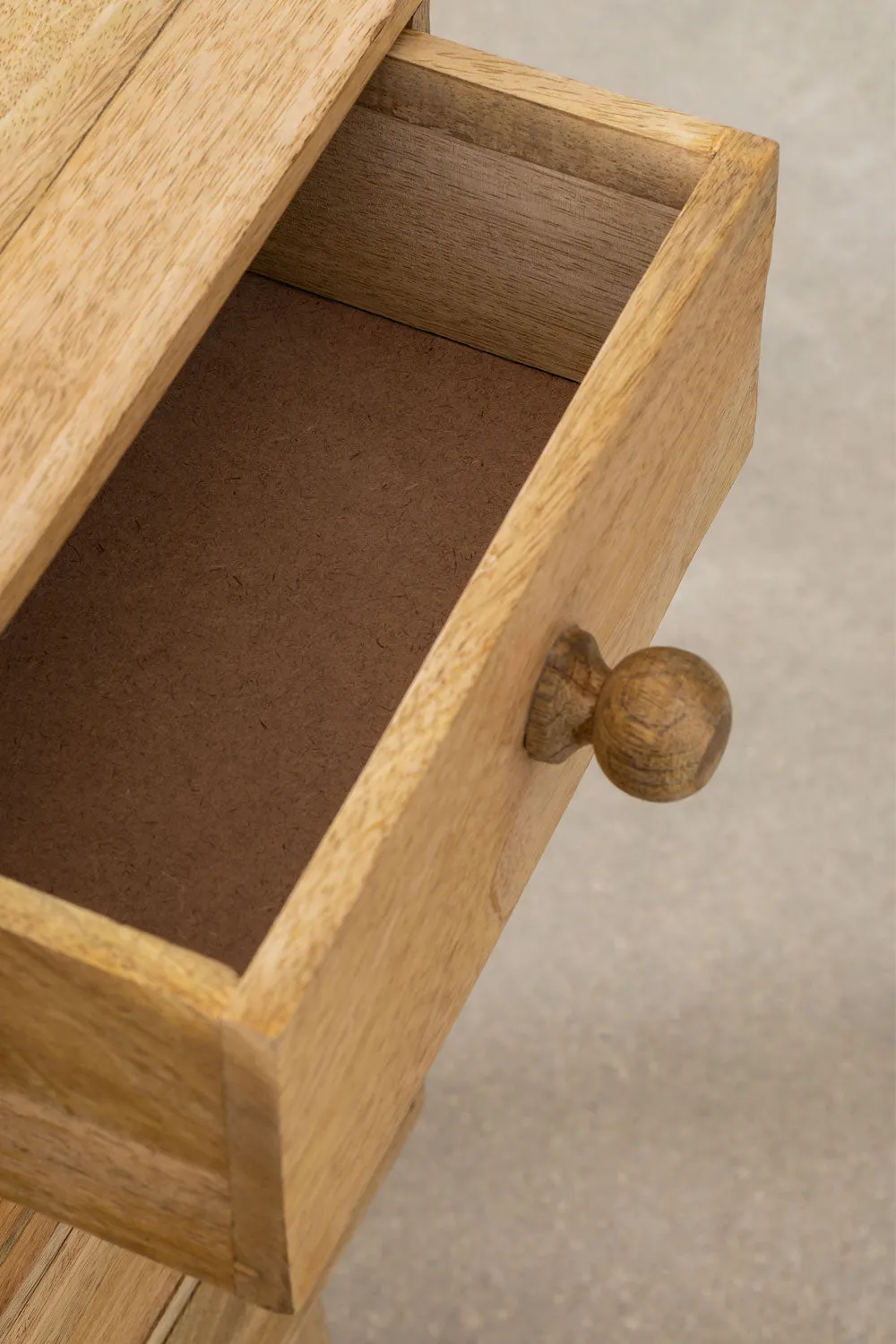 Functional Mango Wood Bedside Table