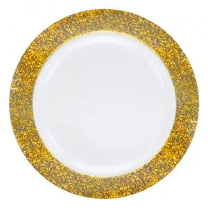 Glitter - Gold - 7.5" Plate (Case Qty: 120)