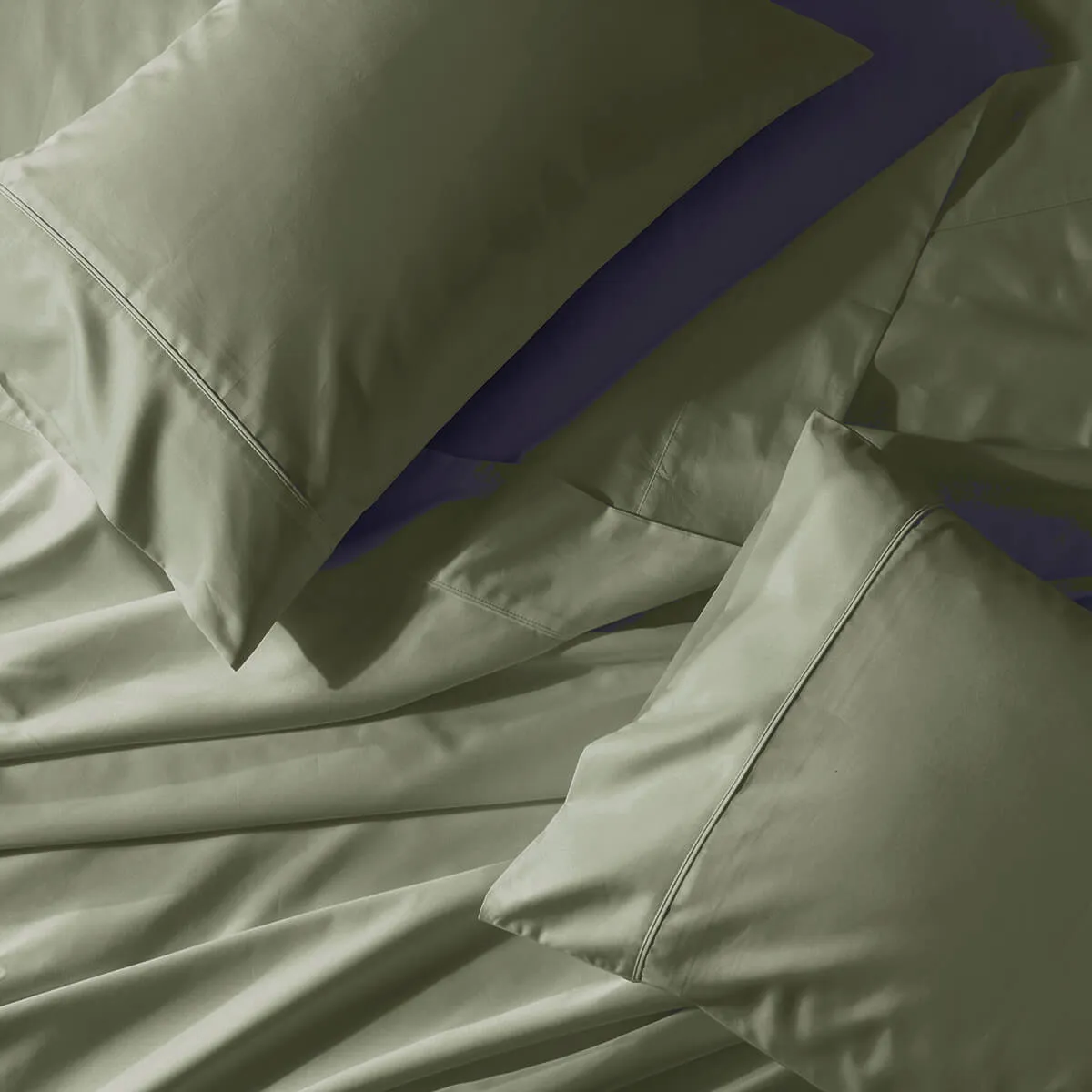 Good Weight 100% Cotton Sateen Sheet Set - Deep Pockets (16 inches)