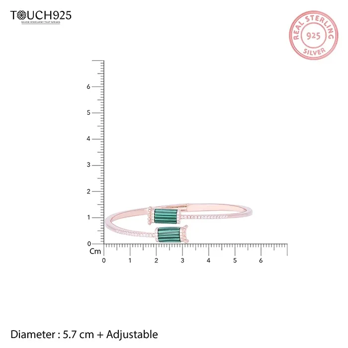 Green Adjustable Cuff Kada