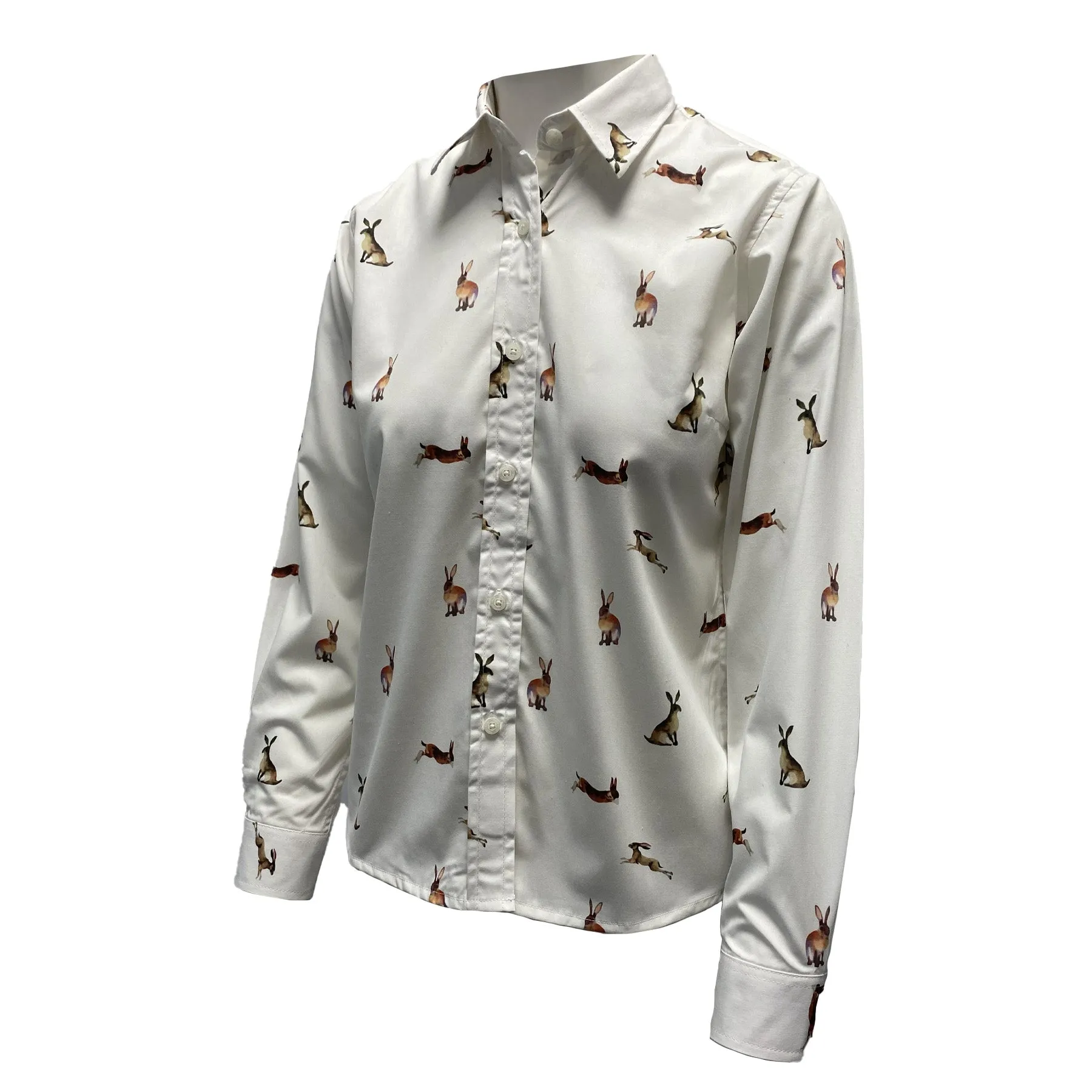 Hazy Blue Womens Long Sleeve Hare Shirt - Eliza