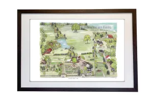 Map Framed Print 24x36