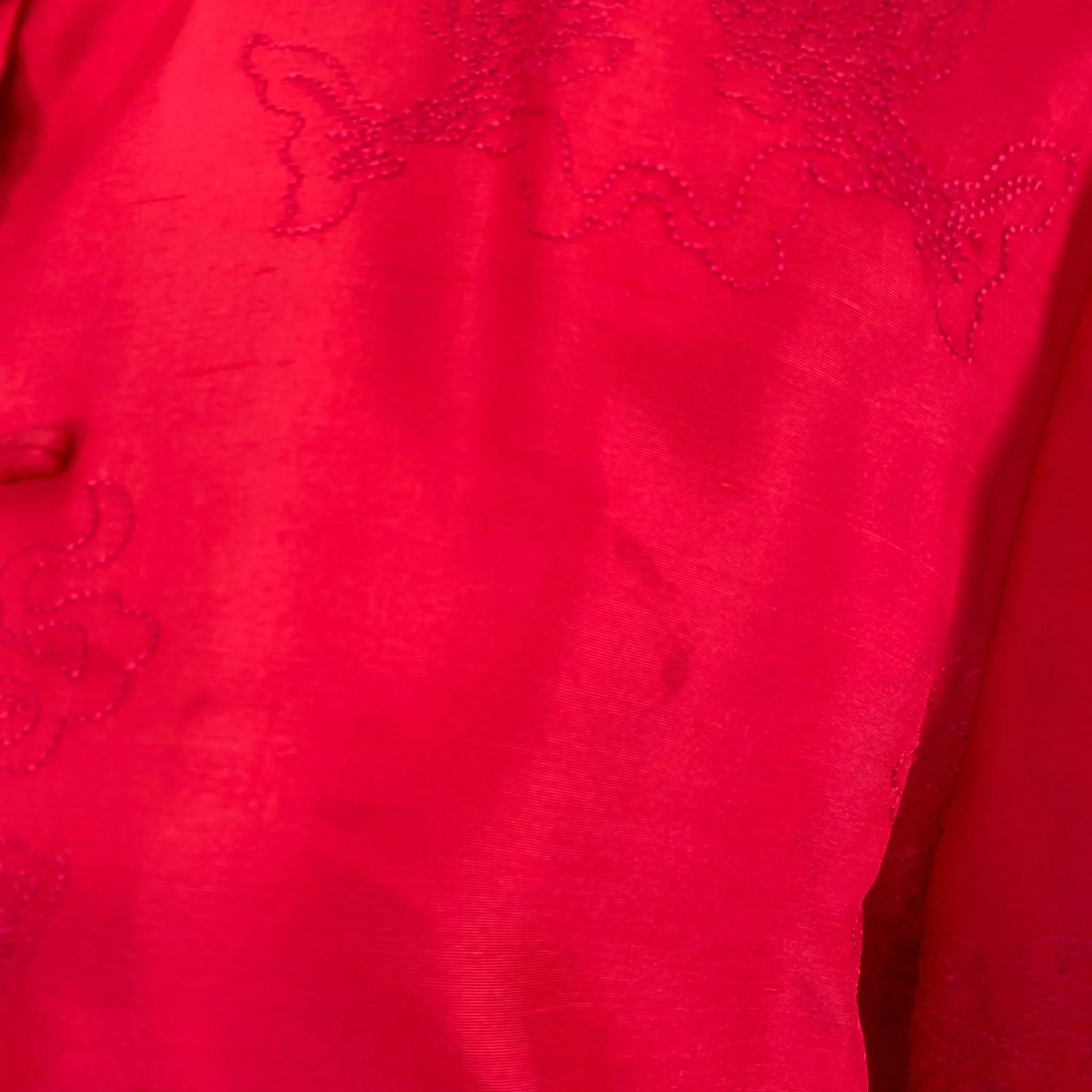 Maya Soetoro-Ng's Red Silk Tunic Jacket