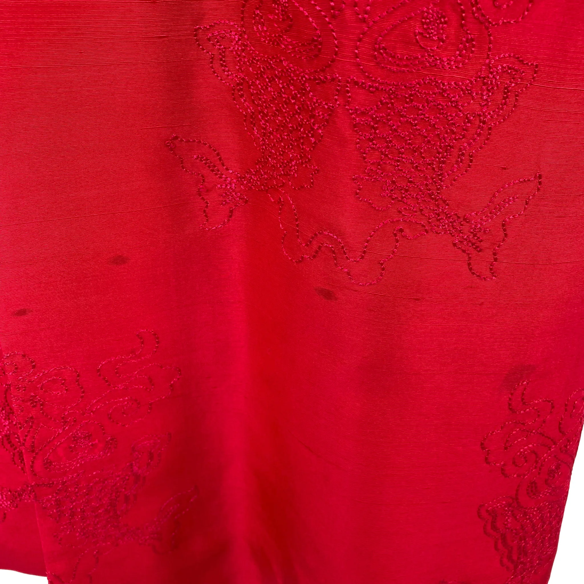 Maya Soetoro-Ng's Red Silk Tunic Jacket