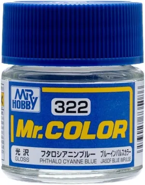 Mr. Hobby C322 Mr. Color Gloss Phthalo Cyanne Blue Lacquer Paint 10ml