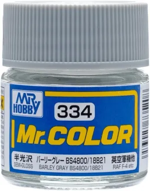 Mr. Hobby C334 Mr. Color Semi Gloss Barley Gray BS4800 18B21 Lacquer Paint 10ml