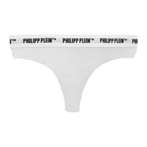 Philipp Plein Elegant White Thong Duo for Women