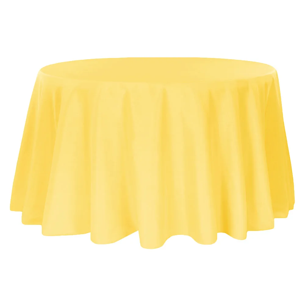 Polyester 108" Round Tablecloth - Canary Yellow