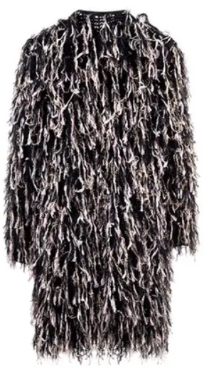 Pre Order:  Fringe Knitted Mohair Coat