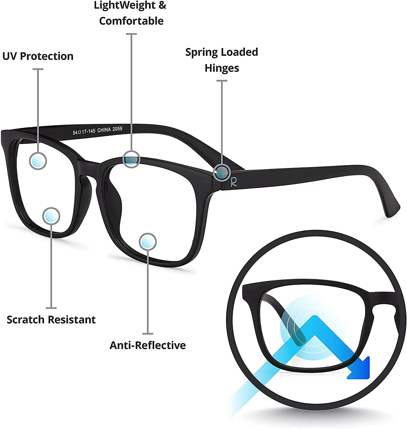 Readerest blue-light-blocking-reading-glasses-black-1-25-magnification