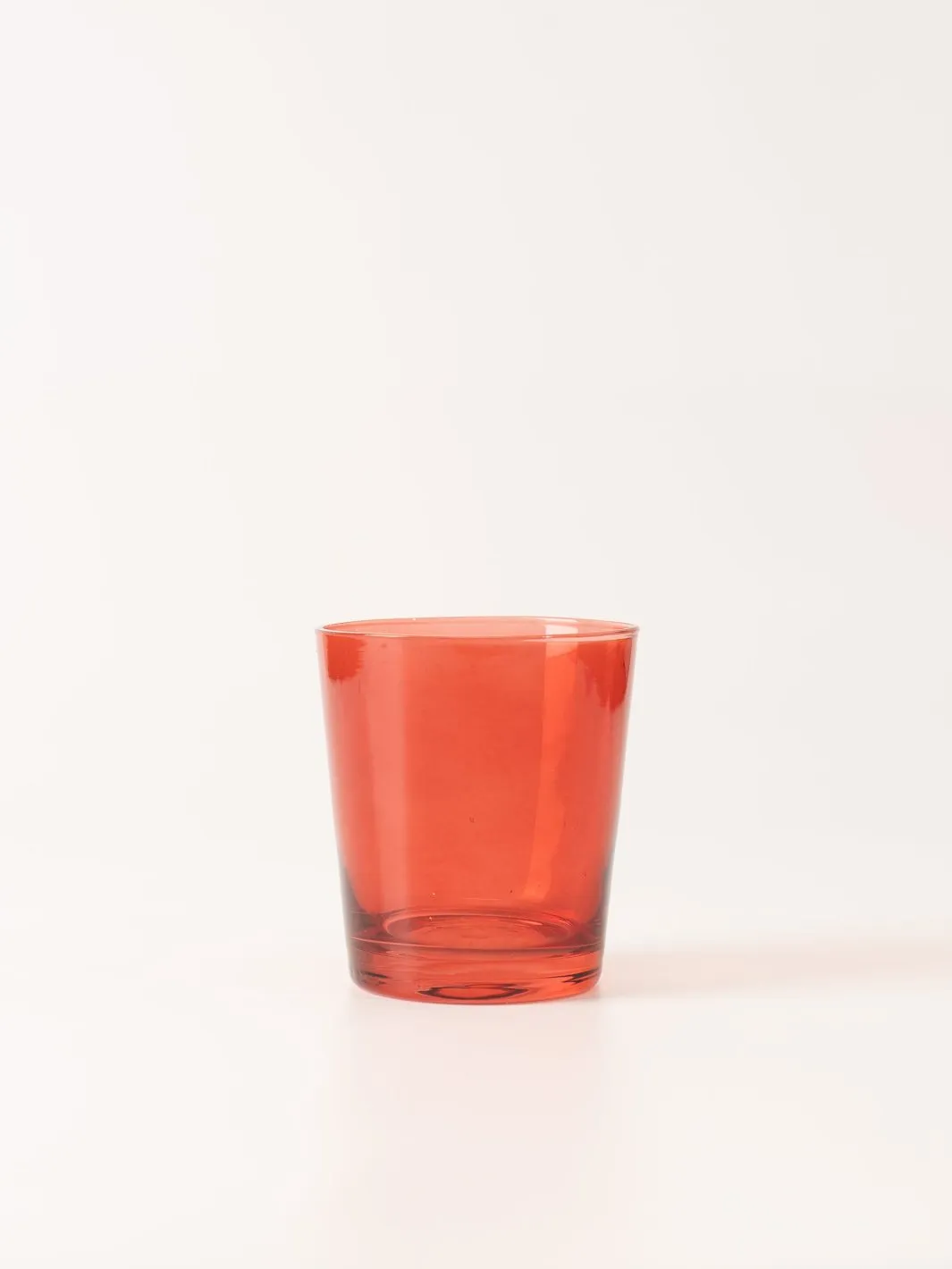 Red Low Ball Glass