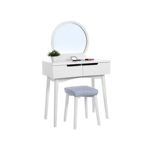 Round Mirror Dressing Table