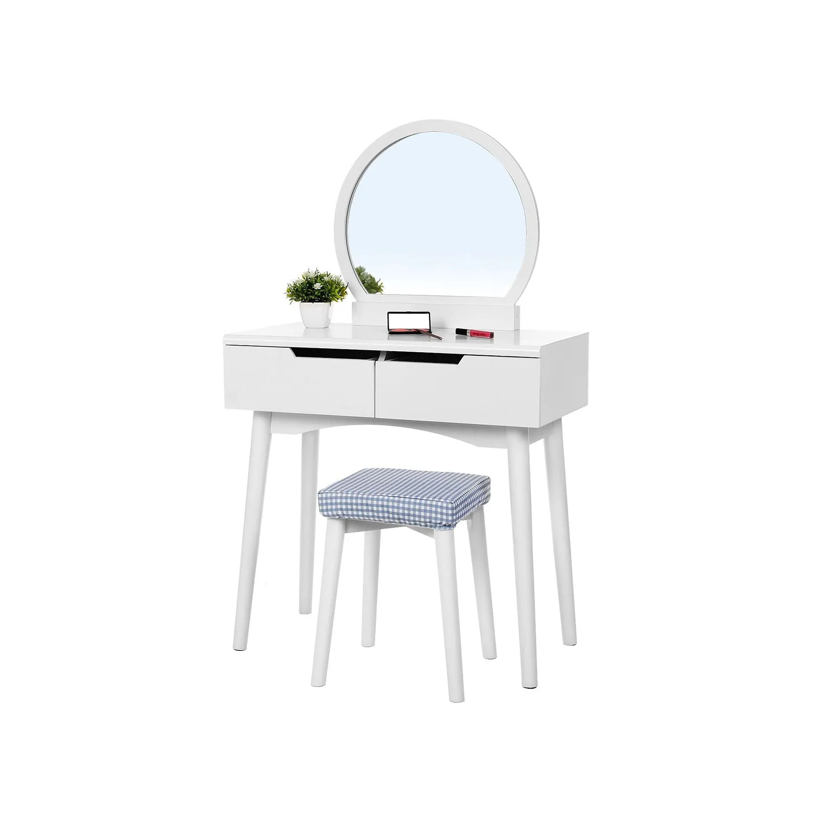 Round Mirror Dressing Table