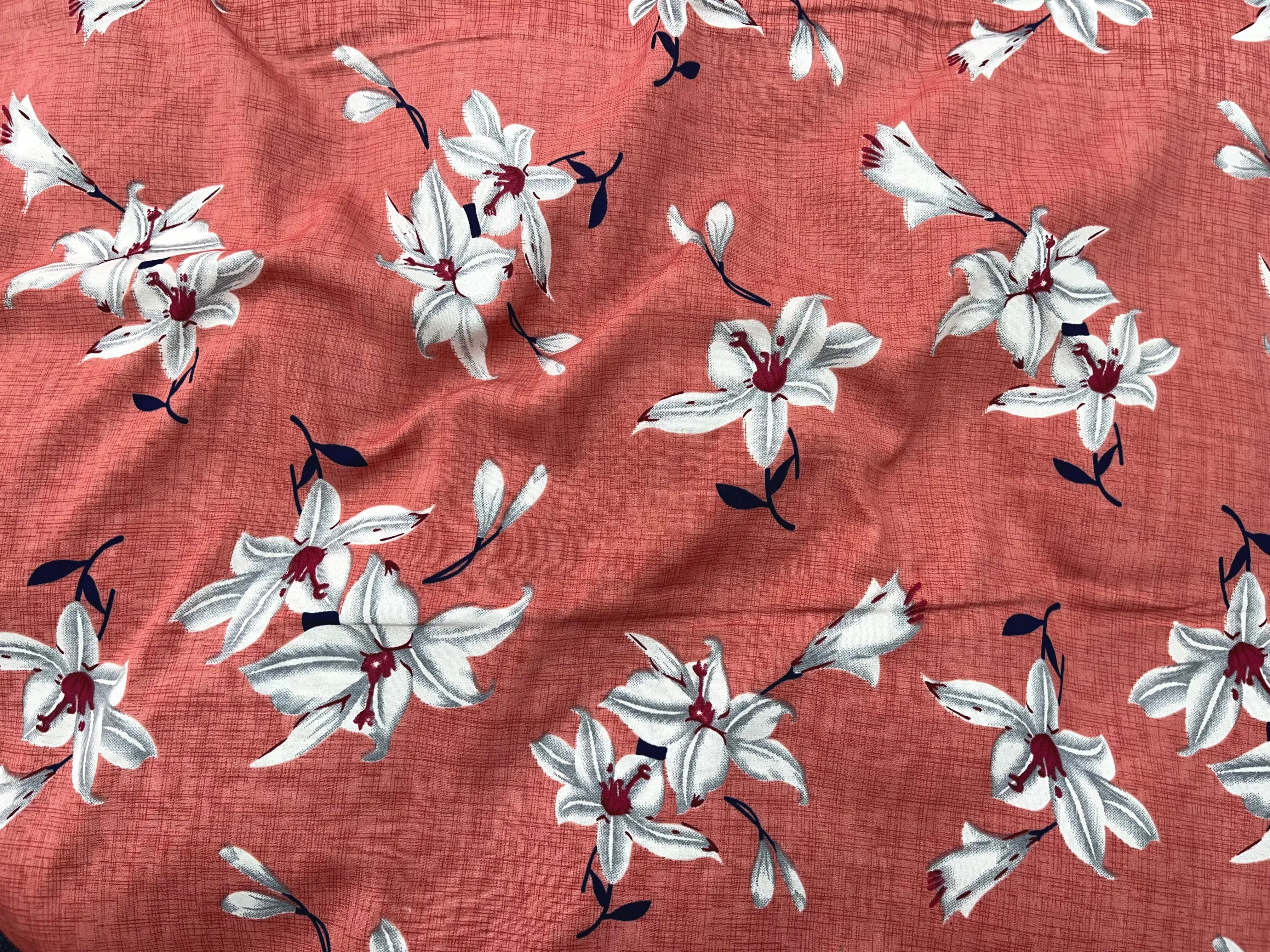 Sketched Lillies - Clearance Printed Crepe