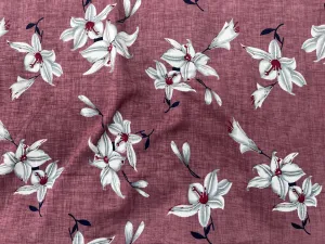 Sketched Lillies - Clearance Printed Crepe