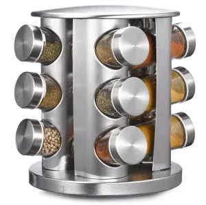 Spice Organizer Rack Sets - Rotating Seasoning Jars, Kitchen Spice - Seasoning