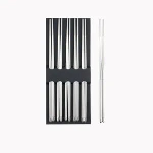 Stainless Steel Vacuum Chopsticks Set - 5 Pairs (KW909591)