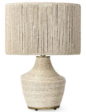 Twisted Rattan Outdoor Table Lamp