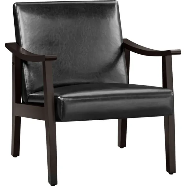 Yaheetech PU Leather Accent Chair