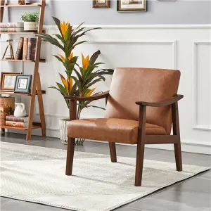 Yaheetech PU Leather Accent Chair