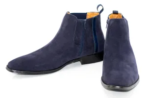 Zipper Suede Chelsea Boot by Antonio Cerrelli